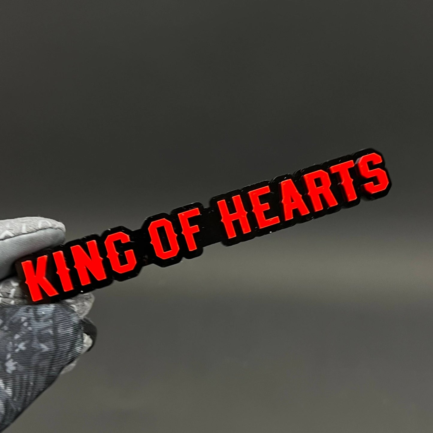 1PC KING OF HEARTS 3D Acrylic Badge - Car Truck Emblem Fender Sticker