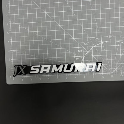 1PC JX SAMURAI 3D Acrylic Badge - Car Truck Emblem Fender Tailgate Trunk Sticker