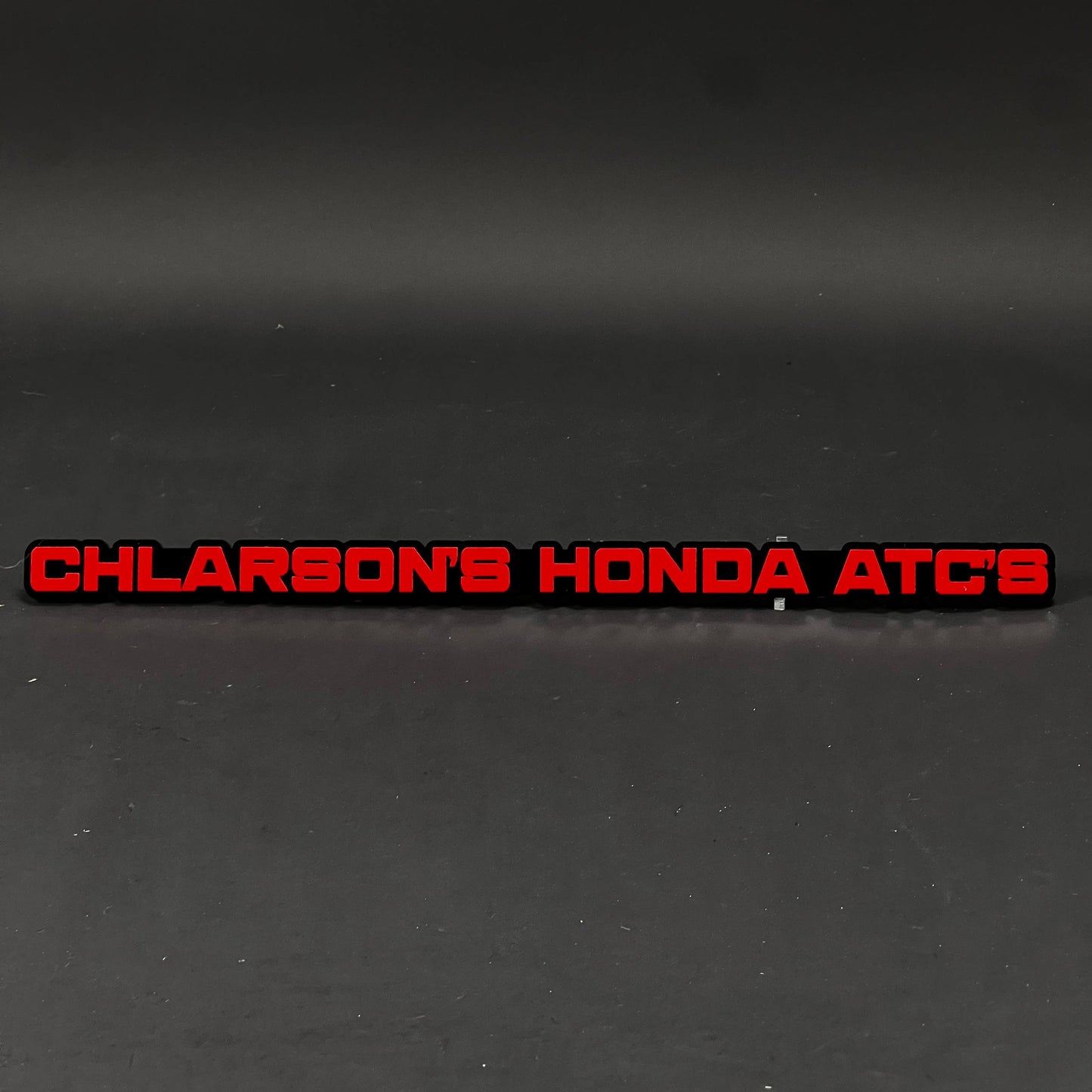 1PC CHLARSON'S HONDA ATC'S 3D Acrylic Badge - Car Truck Emblem Fender Sticker