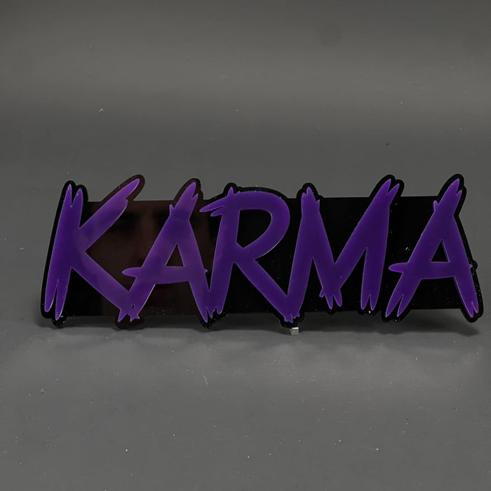 1PC KARMA 3D Acrylic Badge - Car Truck Emblem Fender Tailgate Trunk Sticker
