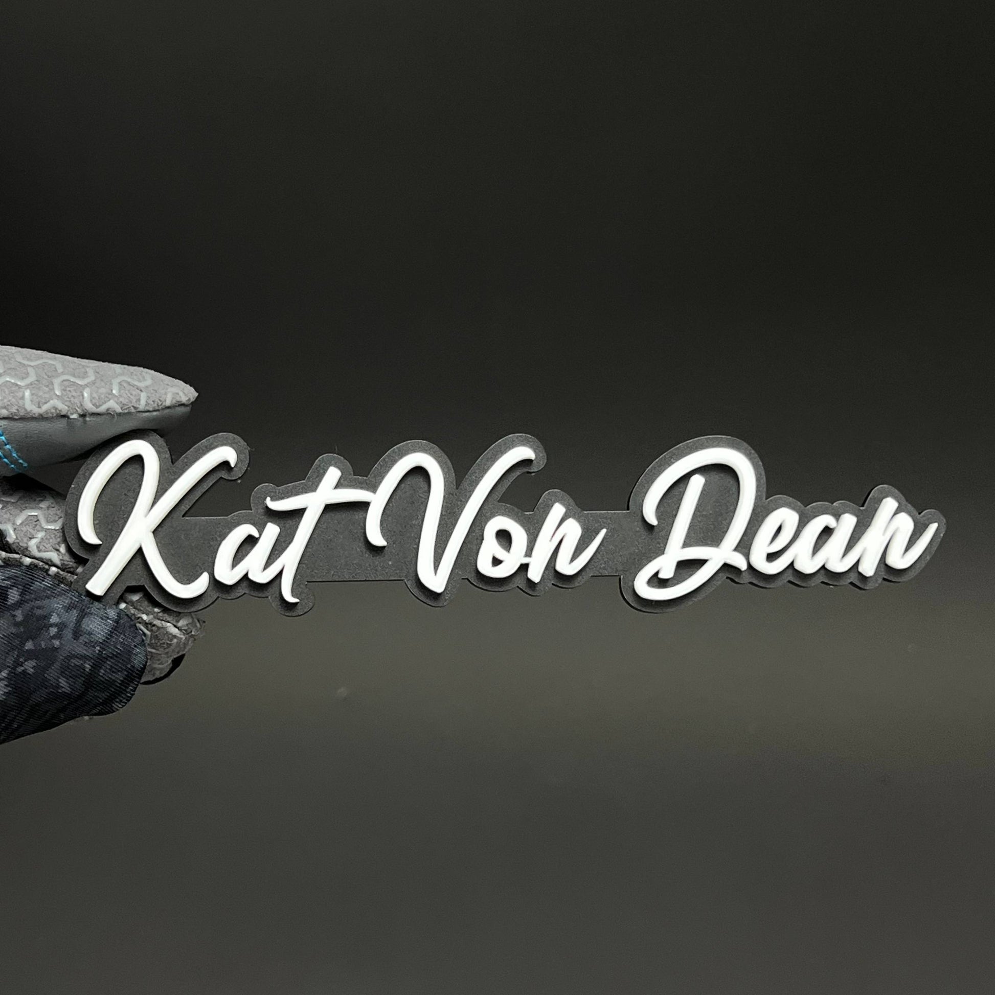 1PC Kat Von Dean 3D Acrylic Badge - Car Truck Emblem Fender Sticker