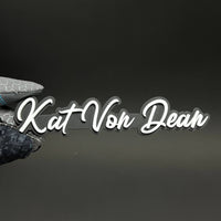 1PC Kat Von Dean 3D Acrylic Badge - Car Truck Emblem Fender Sticker