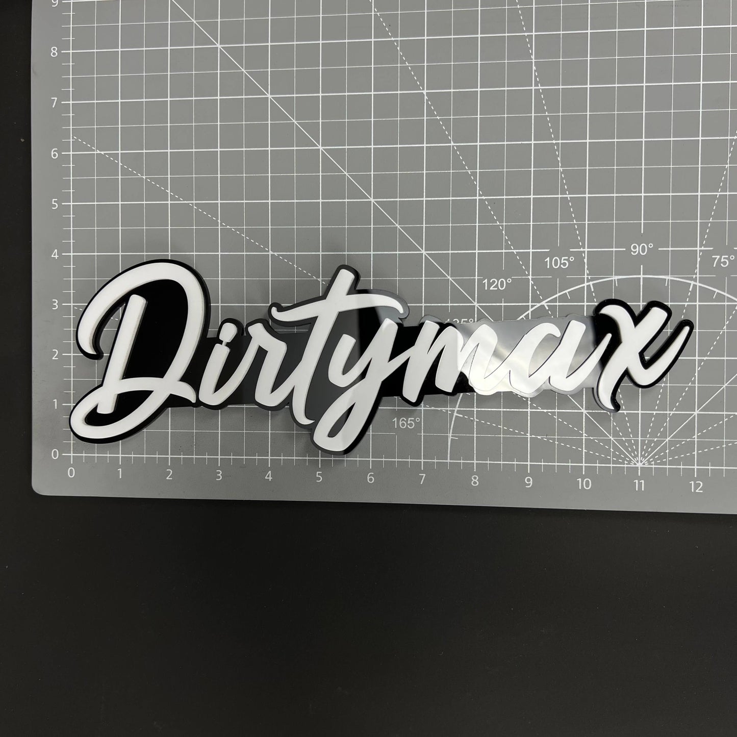 1PC DIRTYMAX 3D Acrylic Badge - Car Truck Emblem Fender Tailgate Trunk Sticker