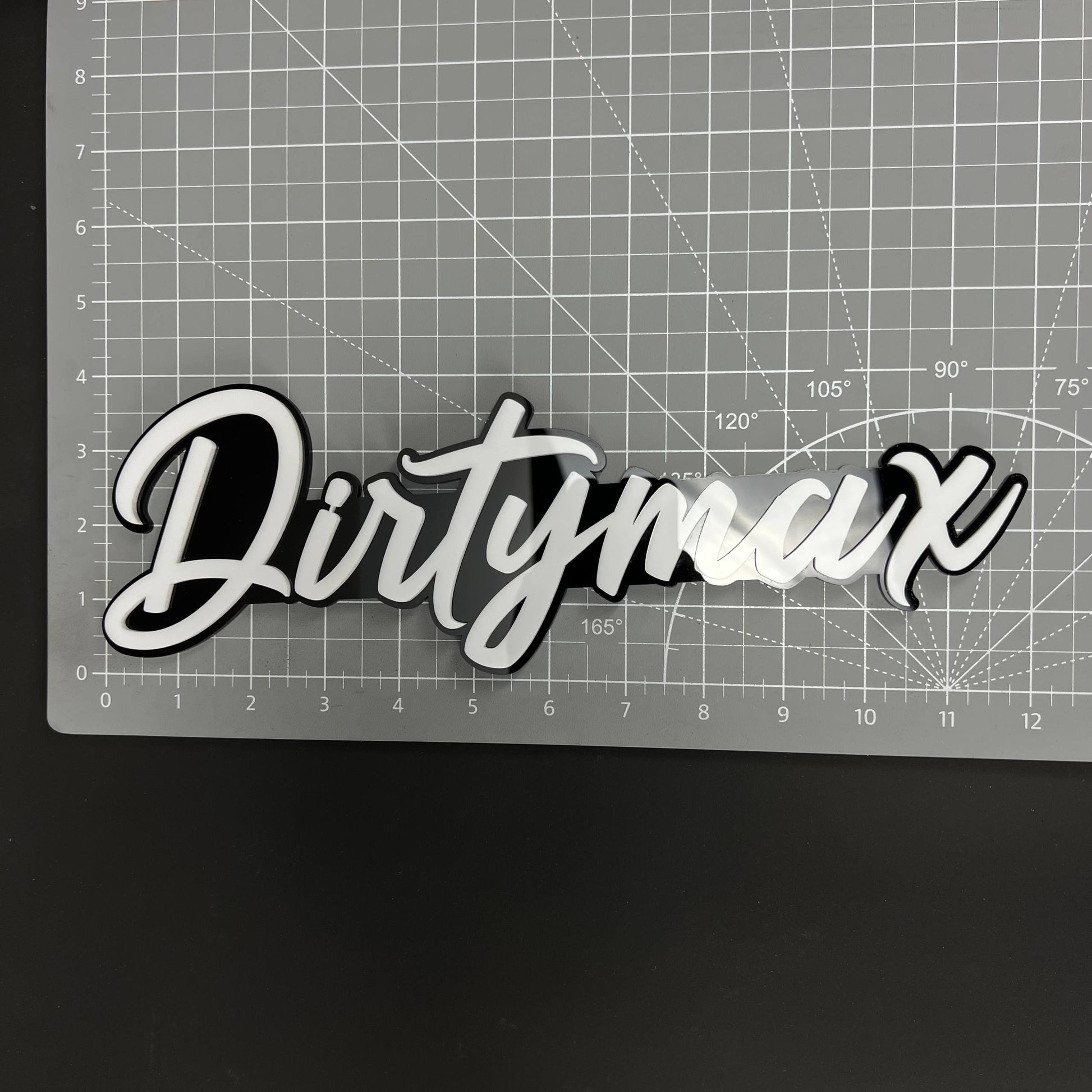1PC DIRTYMAX 3D Acrylic Badge - Car Truck Emblem Fender Tailgate Trunk Sticker