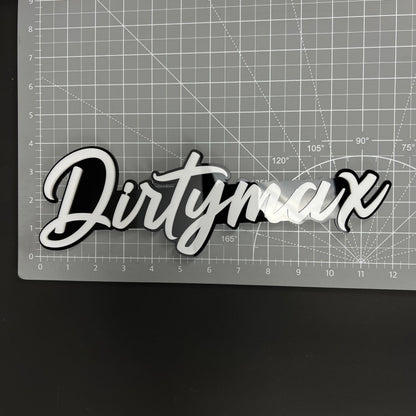 1PC DIRTYMAX 3D Acrylic Badge - Car Truck Emblem Fender Tailgate Trunk Sticker