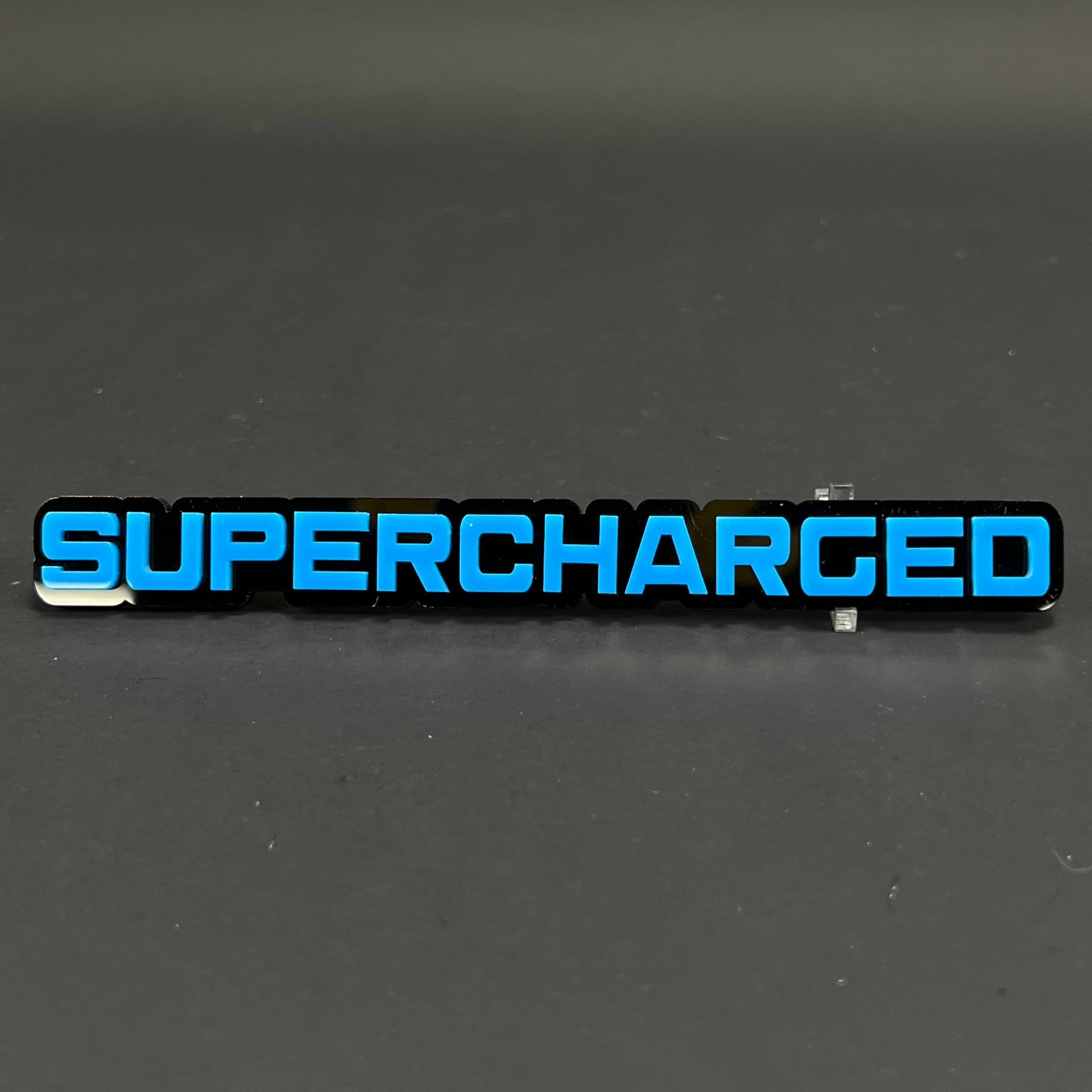 1PC SUPERCHARGED 3D Acrylic Badge - Car Truck Emblem Fender Sticker