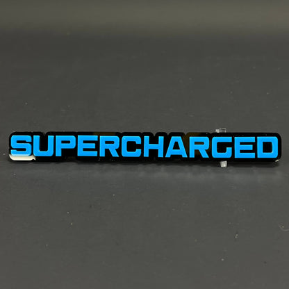 1PC SUPERCHARGED 3D Acrylic Badge - Car Truck Emblem Fender Sticker