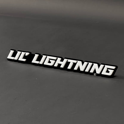1PC LIL LIGHTNING 3D Acrylic Badge - Car Truck Emblem Fender Sticker