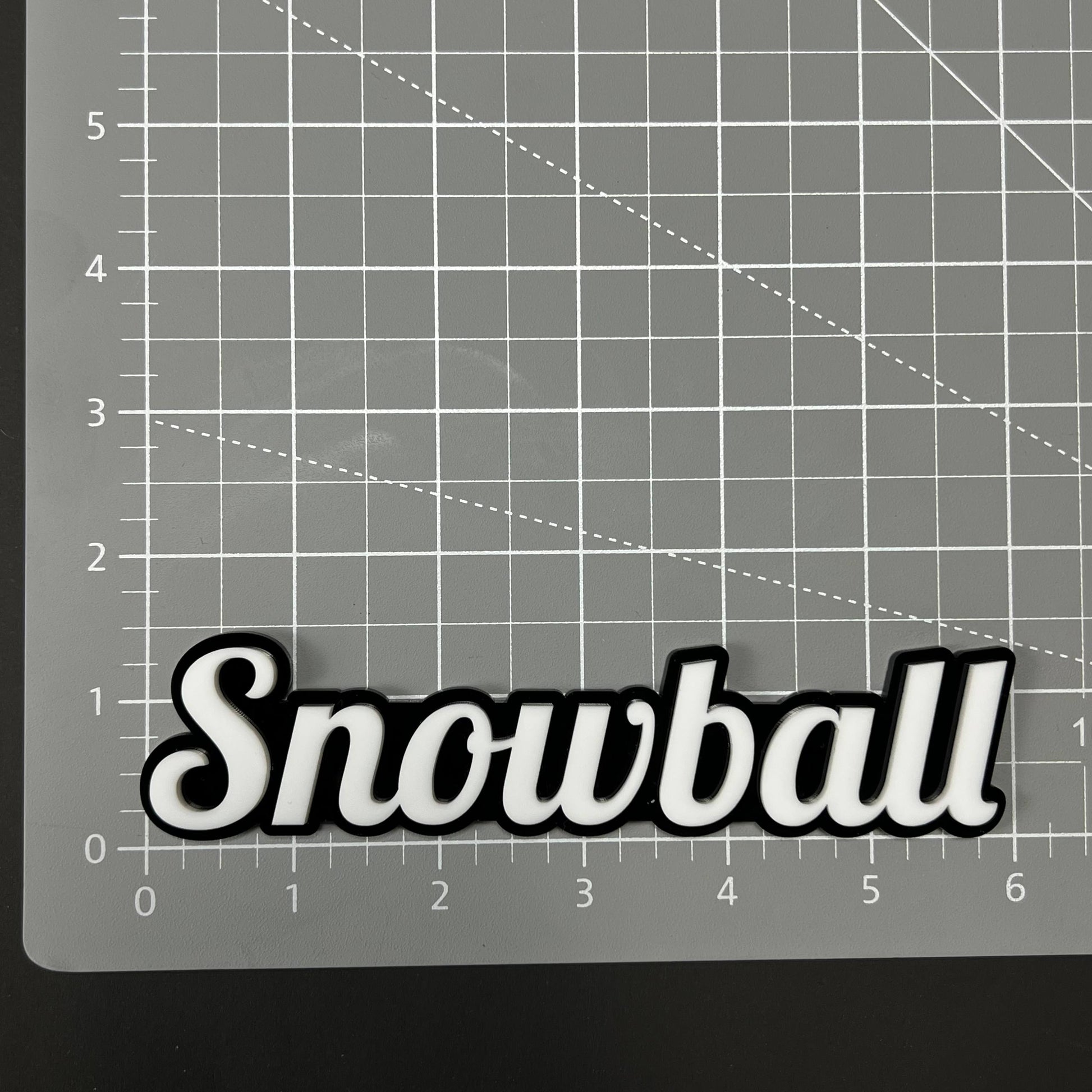 1PC Snowball 3D Acrylic Badge - Car Truck Emblem Fender Tailgate Trunk Sticker