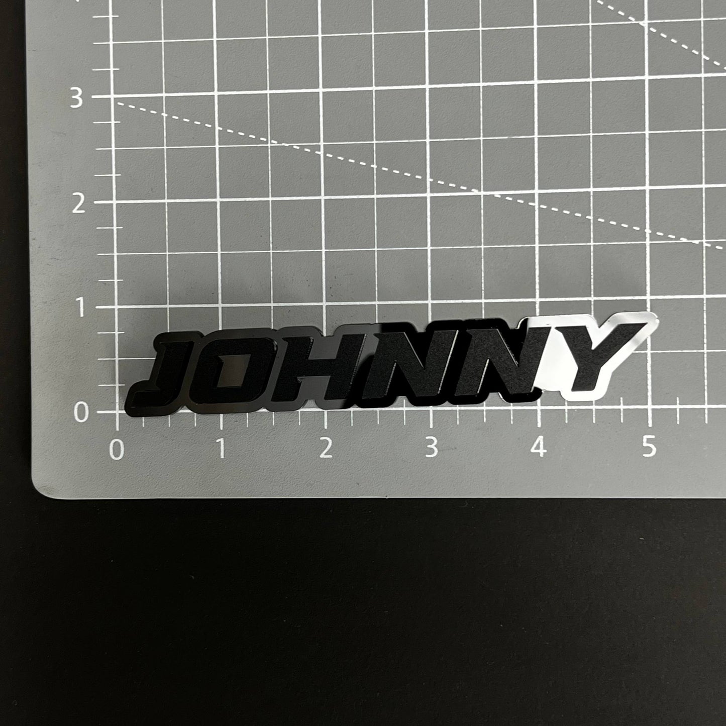 1PC JOHNNY 3D Acrylic Badge - Car Truck Emblem Fender Tailgate Trunk Sticker