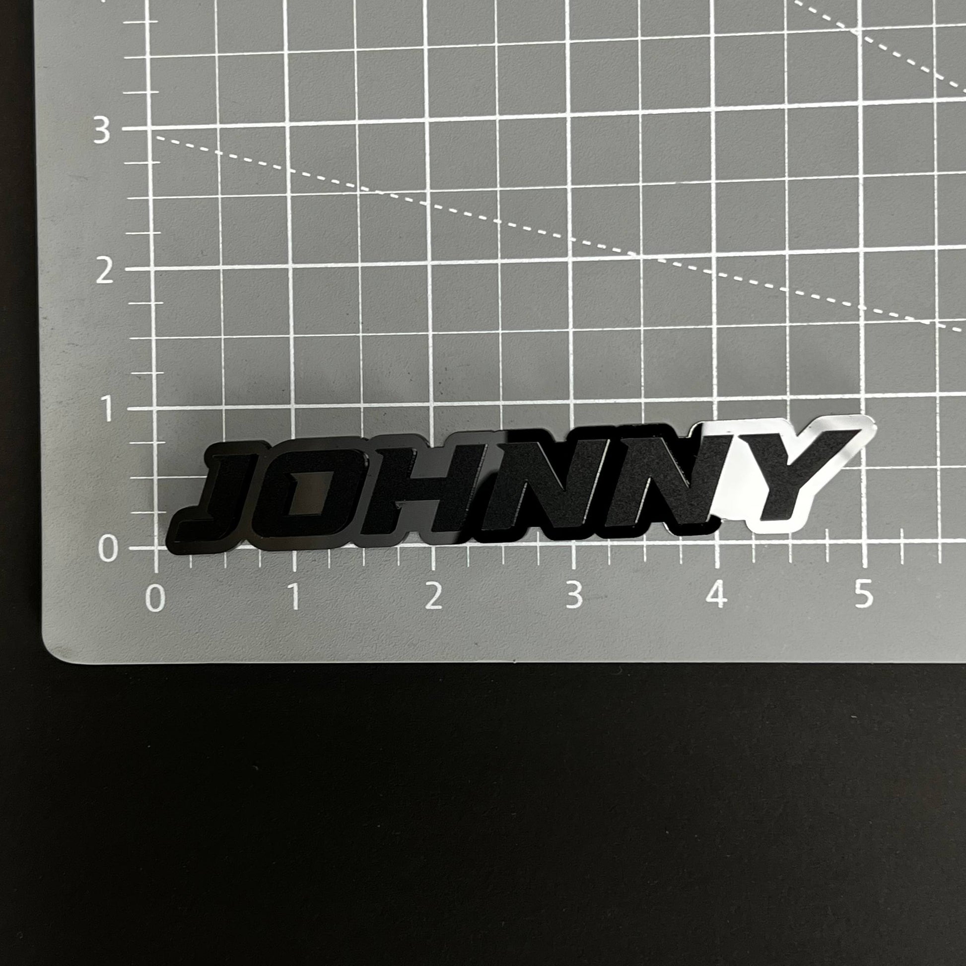 1PC JOHNNY 3D Acrylic Badge - Car Truck Emblem Fender Tailgate Trunk Sticker
