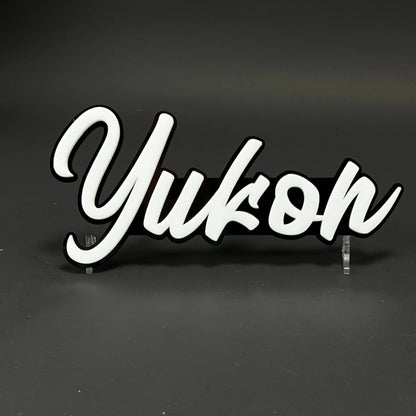 1PC Yukon 3D Acrylic Badge - Car Truck Emblem Fender Tailgate Trunk Sticker