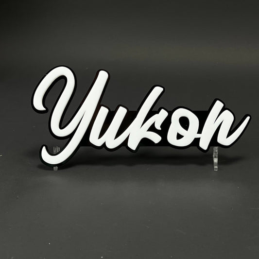 1PC Yukon 3D Acrylic Badge - Car Truck Emblem Fender Tailgate Trunk Sticker