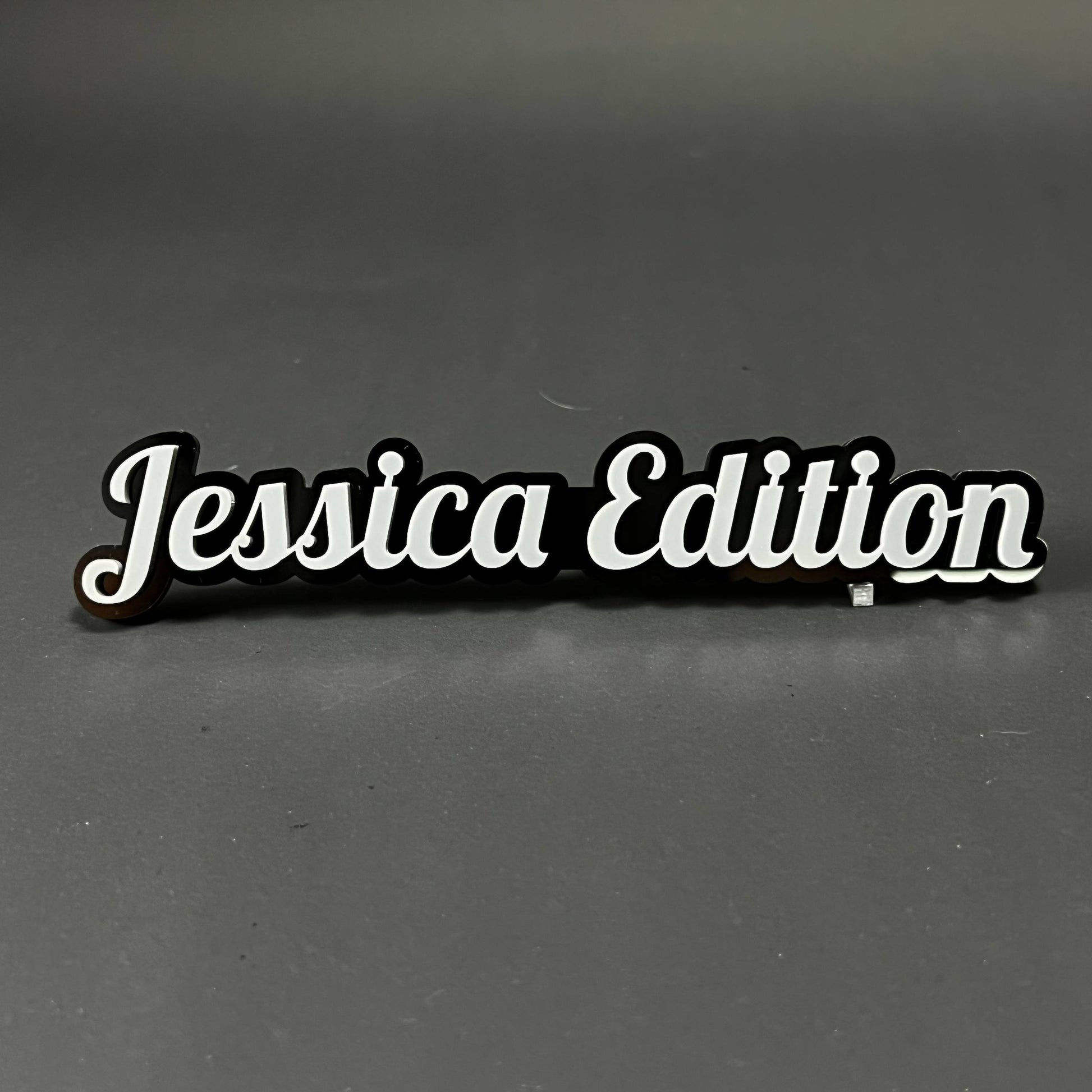 1PC Jessica Edition 3D Acrylic Badge - Car Truck Emblem Fender Sticker
