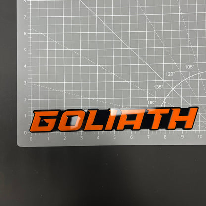 1PC GOLIATH 3D Acrylic Badge - Car Truck Emblem Fender Tailgate Trunk Sticker