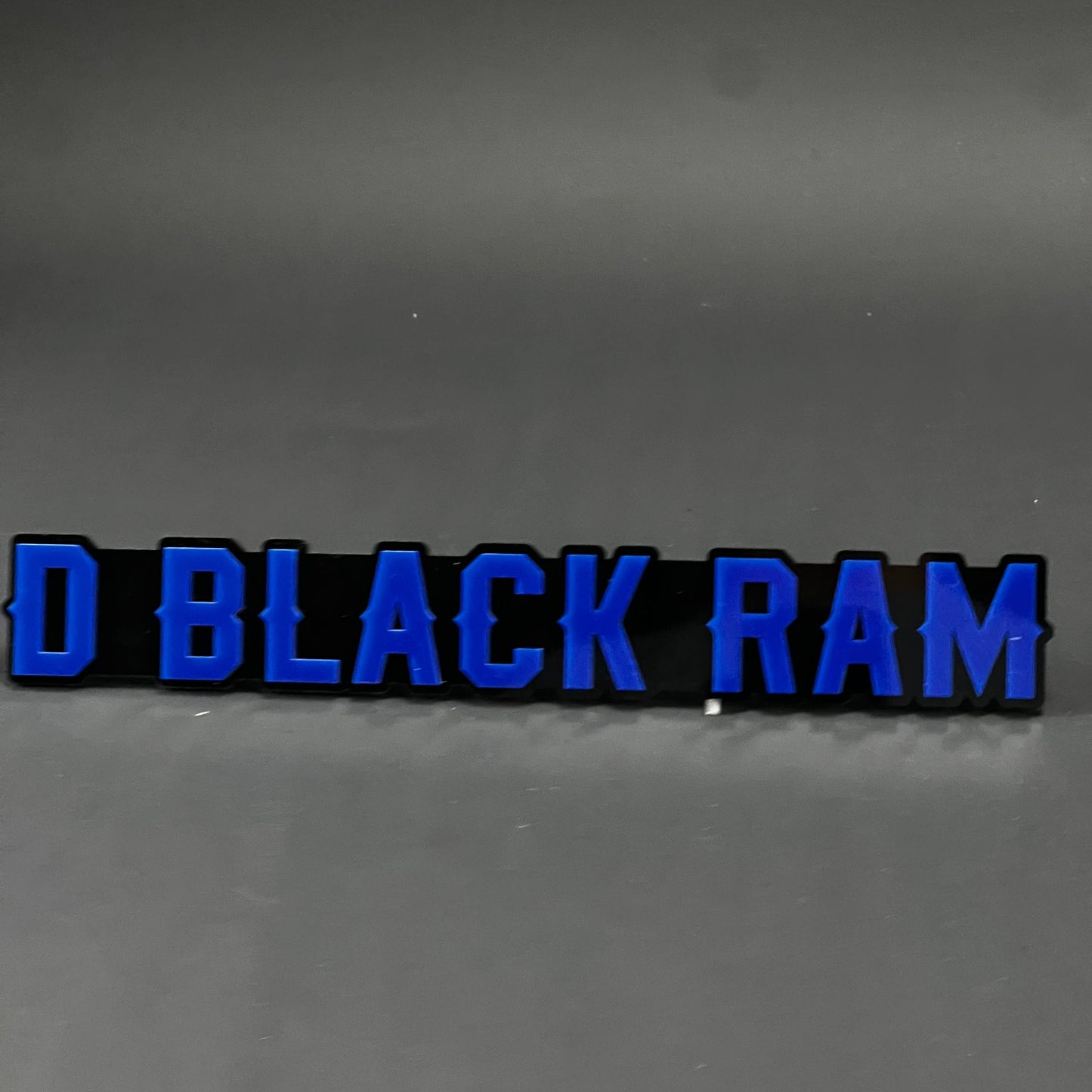 1PC OLD BLACK RAM 3D Acrylic Badge - Car Truck Emblem Fender Sticker
