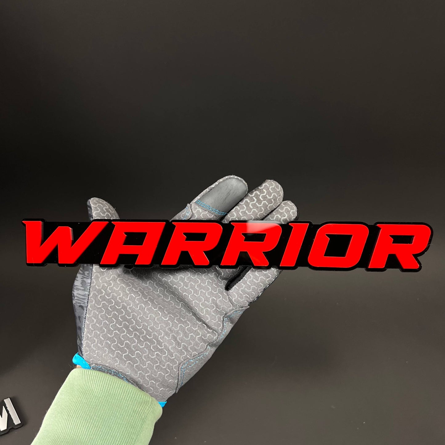 1PC WARRIOR 3D Acrylic Badge - Car Truck Emblem Fender Tailgate Trunk Sticker
