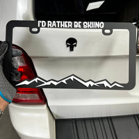 1PC I'D RATHER BE SKIING 3D Acrylic Badge - Car Truck Emblem Fender Sticker