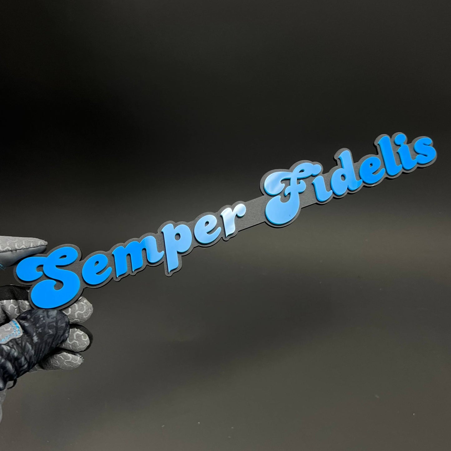 1PC Semper Fidelis 3D Acrylic Badge - Car Truck Emblem Fender Sticker