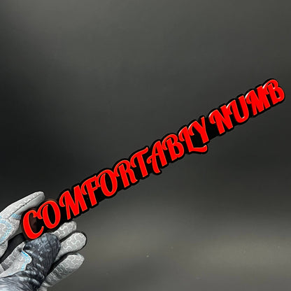 1PC COMFORTABLY NUMB 3D Acrylic Badge - Car Truck Emblem Fender Sticker
