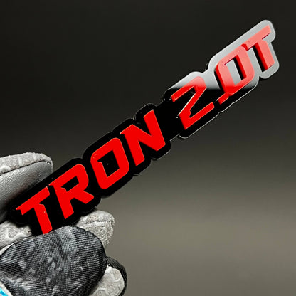 1PC TRON 2.0T 3D Acrylic Badge - Car Truck Emblem Fender Tailgate Trunk Sticker