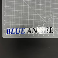 1PC BLUE ANGEL 3D Acrylic Badge - Car Truck Emblem Fender Tailgate Trunk Sticker