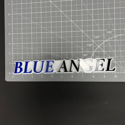 1PC BLUE ANGEL 3D Acrylic Badge - Car Truck Emblem Fender Tailgate Trunk Sticker