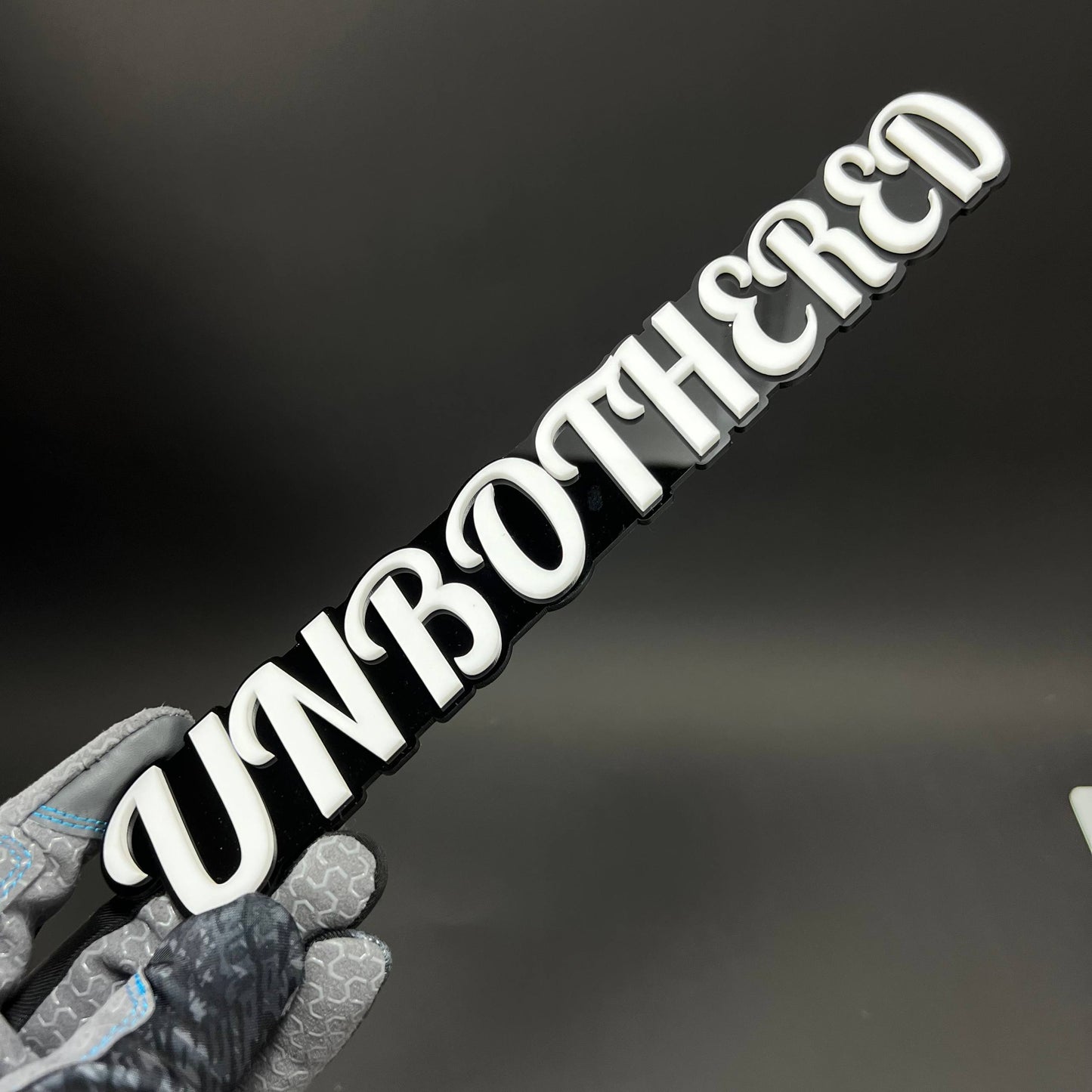 1PC UNBOTHERED 3D Acrylic Badge - Car Truck Emblem Fender Tailgate Trunk Sticker