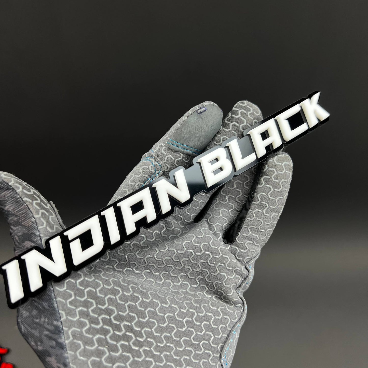 1PC Indian Black 3D Acrylic Badge - Car Truck Emblem Fender Tailgate Trunk Sticker