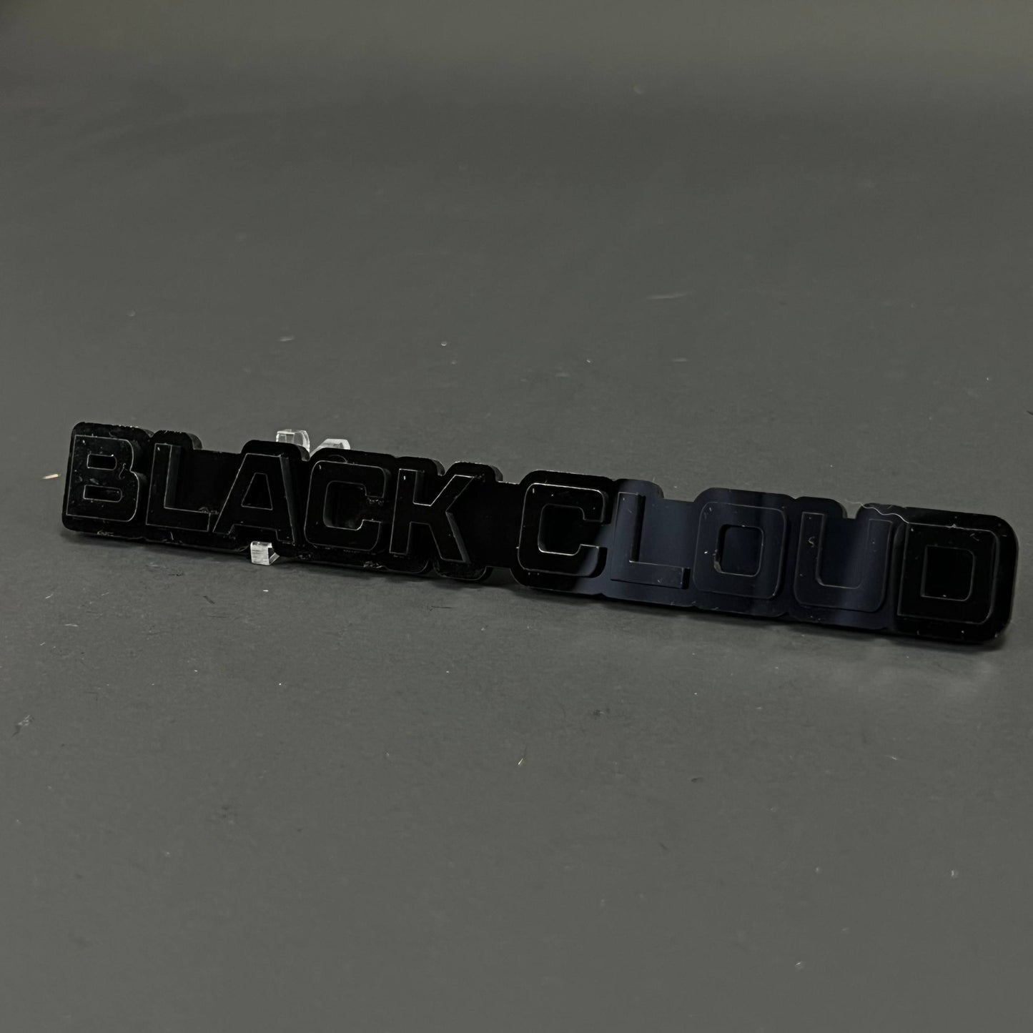 1PC BLACK CLOUD 3D Acrylic Badge - Car Truck Emblem Fender Sticker