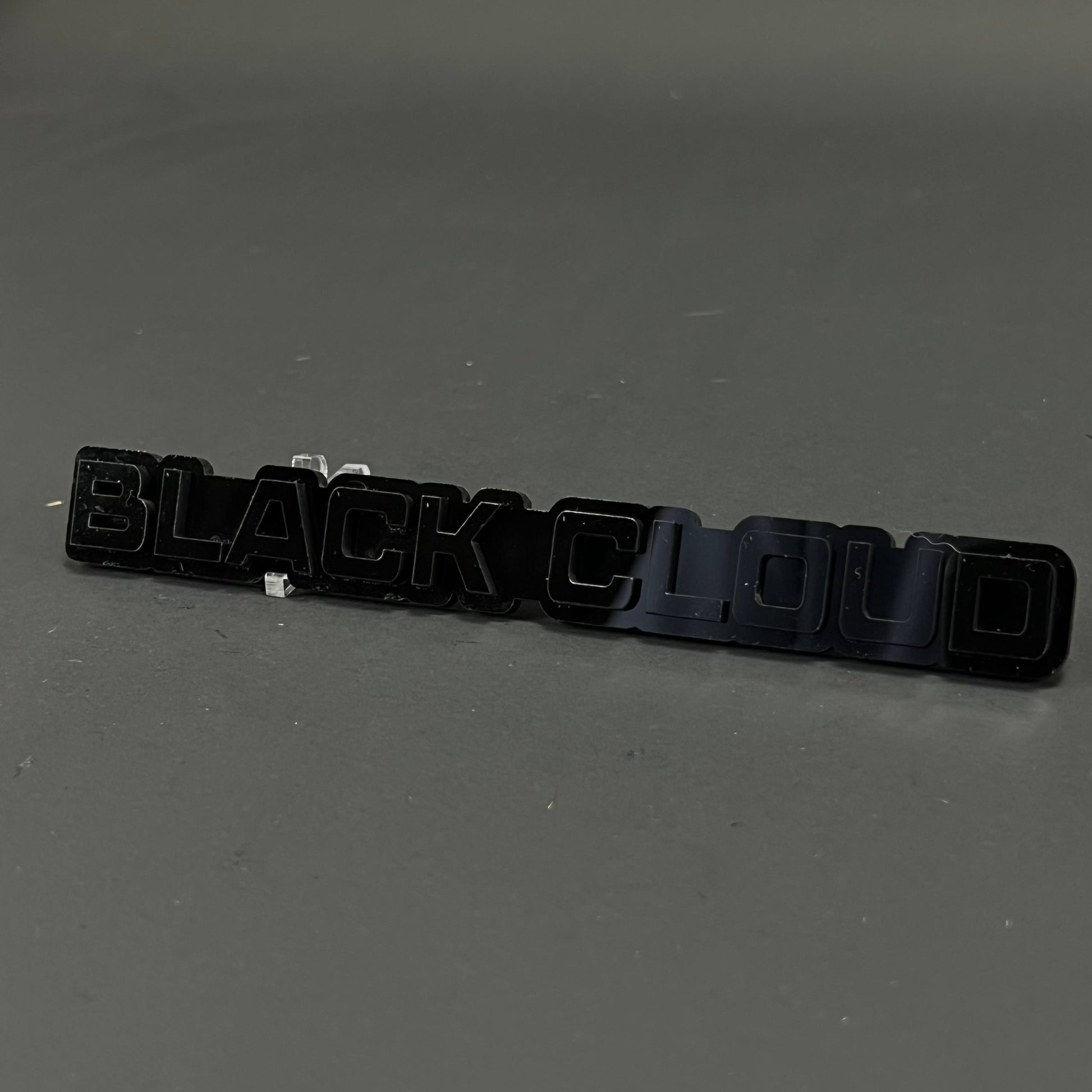 1PC BLACK CLOUD 3D Acrylic Badge - Car Truck Emblem Fender Sticker