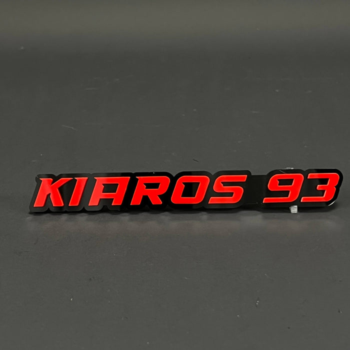 1PC KIAROS 93 3D Acrylic Badge - Car Truck Emblem Fender Tailgate Trunk Sticker