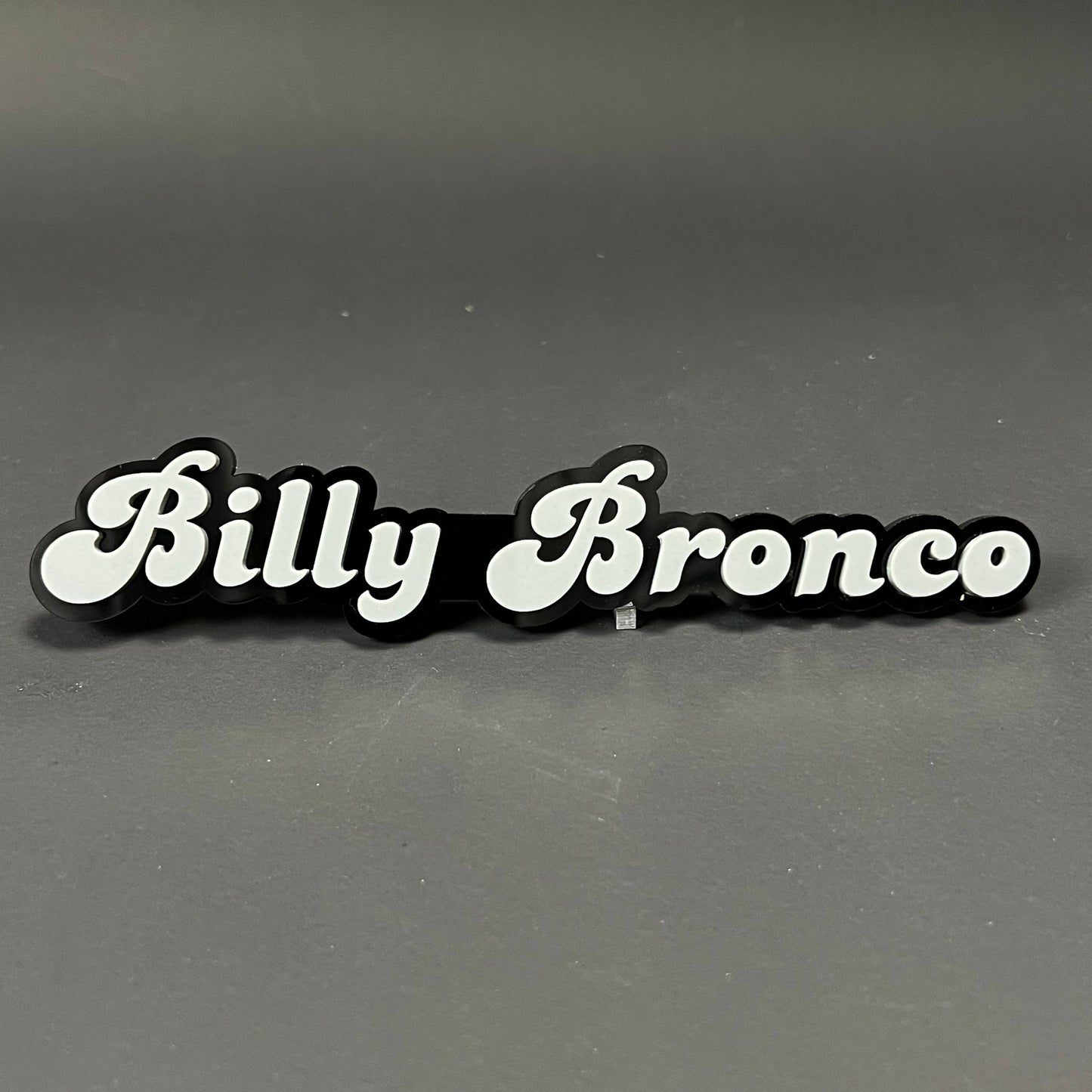 1PC Billy Bronco 3D Acrylic Badge - Car Truck Emblem Fender Sticker