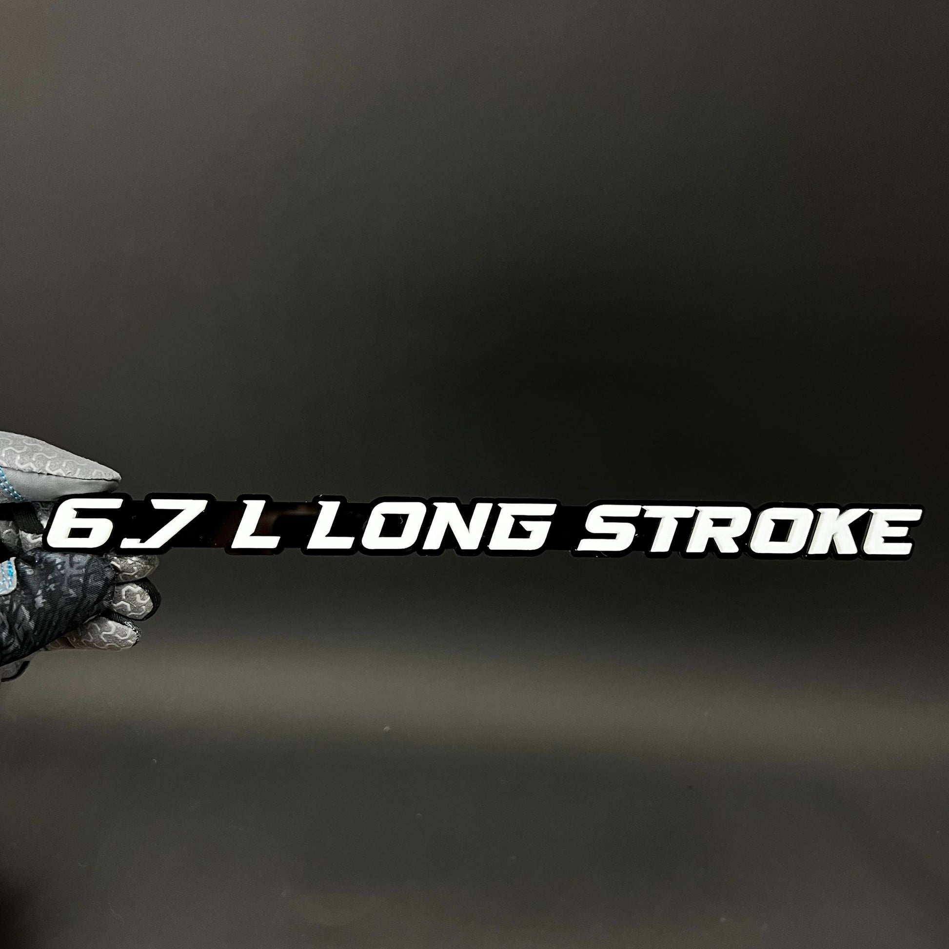 1PC 6.7 L LONG STROKE 3D Acrylic Badge - Car Truck Emblem Fender Sticker