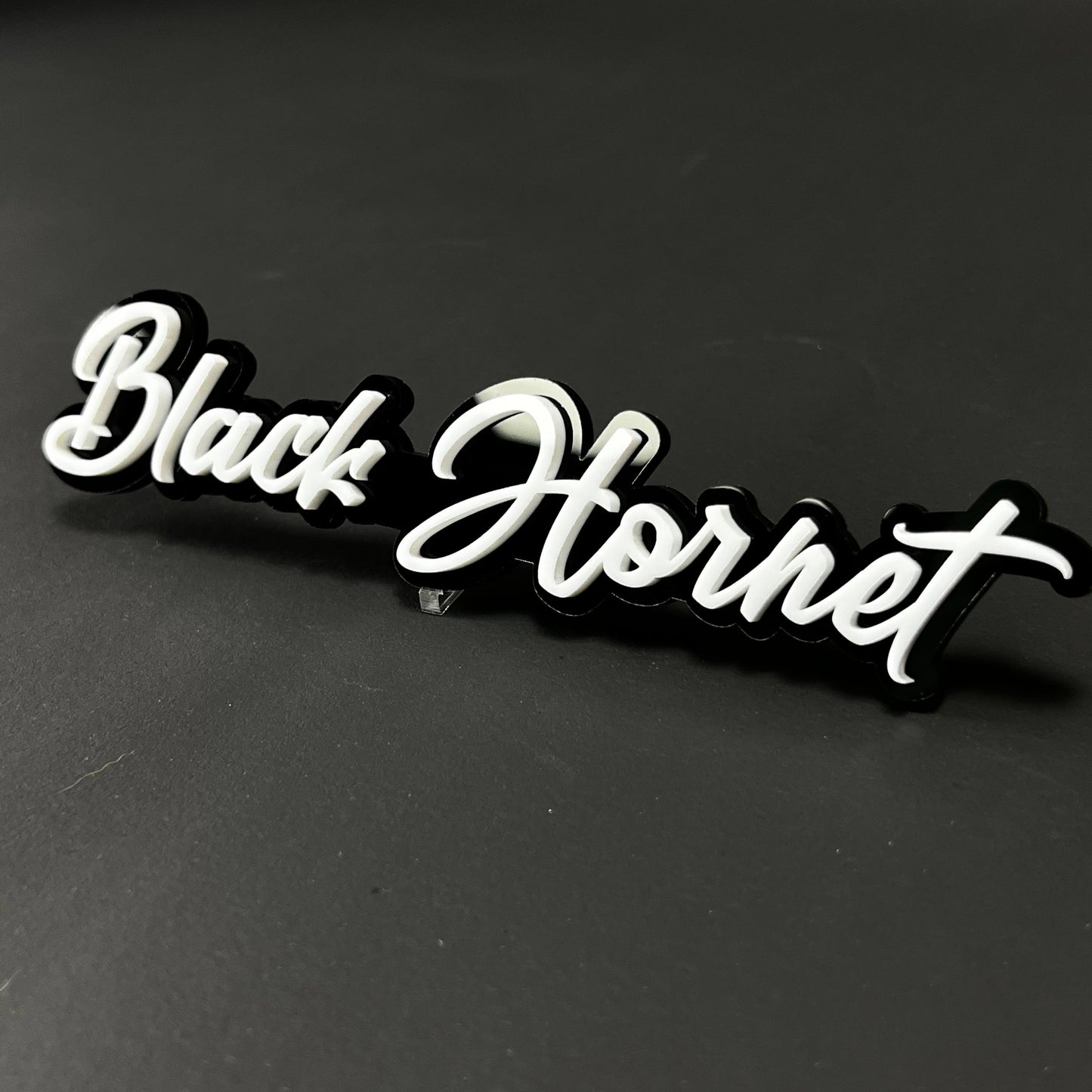 1PC Black Hornet 3D Acrylic Badge - Car Truck Emblem Fender Sticker