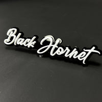 1PC Black Hornet 3D Acrylic Badge - Car Truck Emblem Fender Sticker