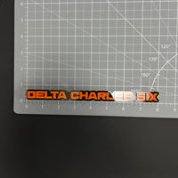 1PC DELTA CHARLEE SIX 3D Acrylic Badge - Car Truck Emblem Fender Sticker