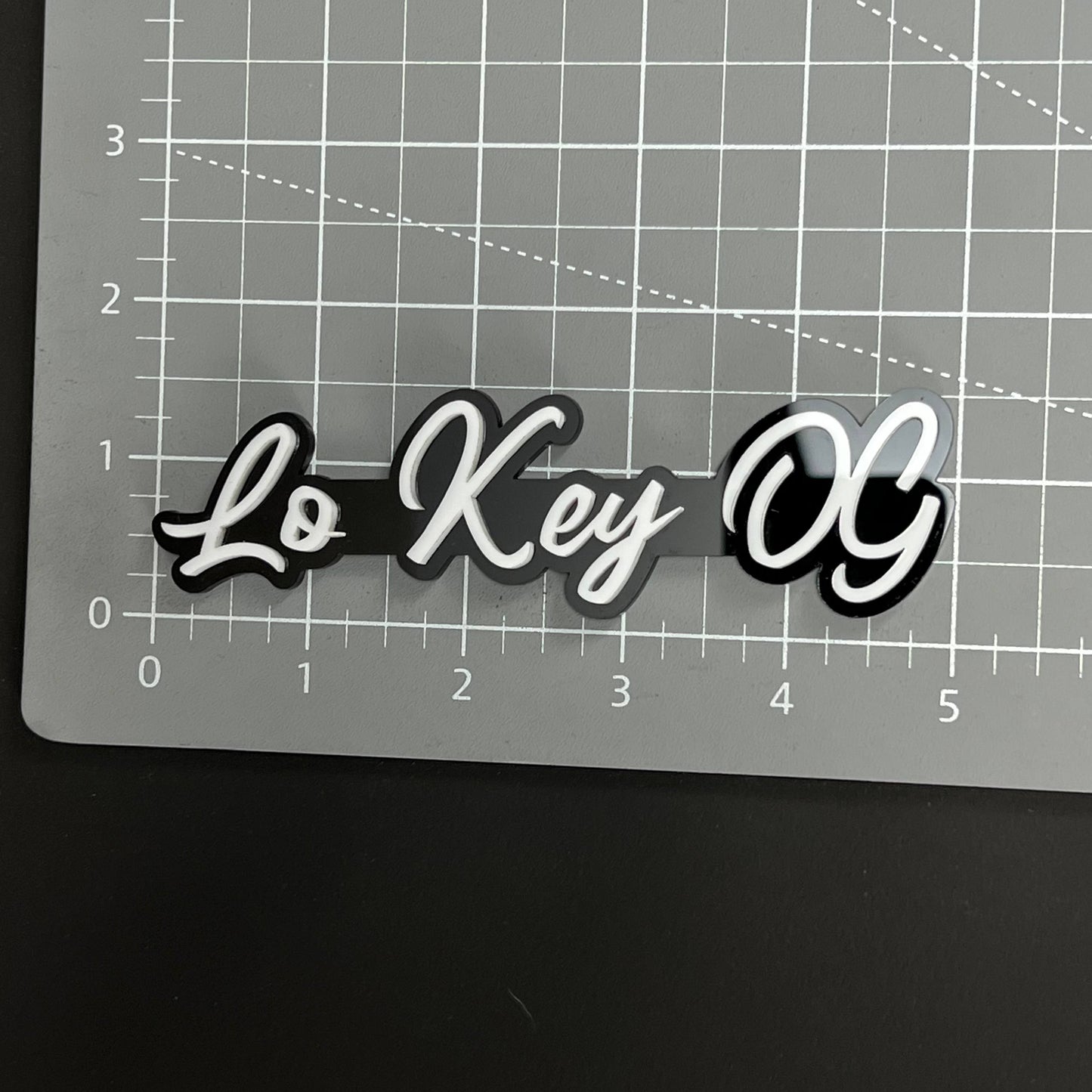1PC Lo Key OG 3D Acrylic Badge - Car Truck Emblem Fender Tailgate Trunk Sticker