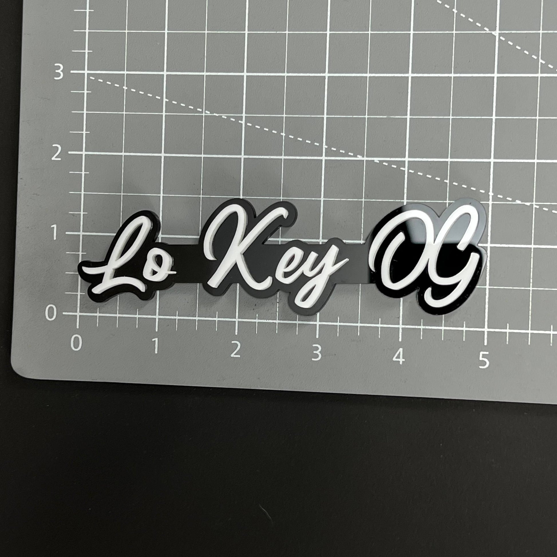 1PC Lo Key OG 3D Acrylic Badge - Car Truck Emblem Fender Tailgate Trunk Sticker