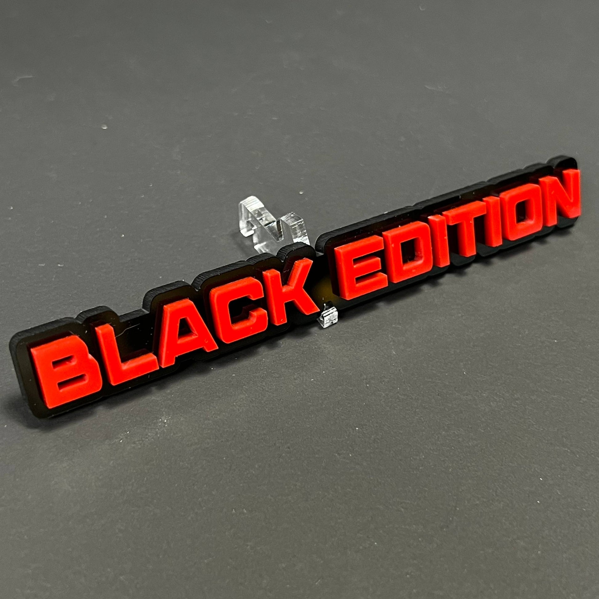 1PC BLACK EDITION 3D Acrylic Badge - Car Truck Emblem Fender Sticker