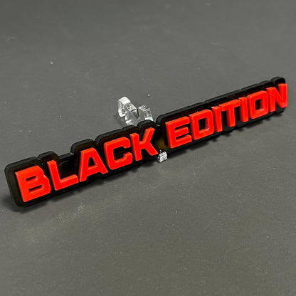 1PC BLACK EDITION 3D Acrylic Badge - Car Truck Emblem Fender Sticker