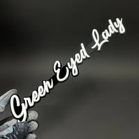 1PC Green Eyed Lady 3D Acrylic Badge - Car Truck Emblem Fender Sticker