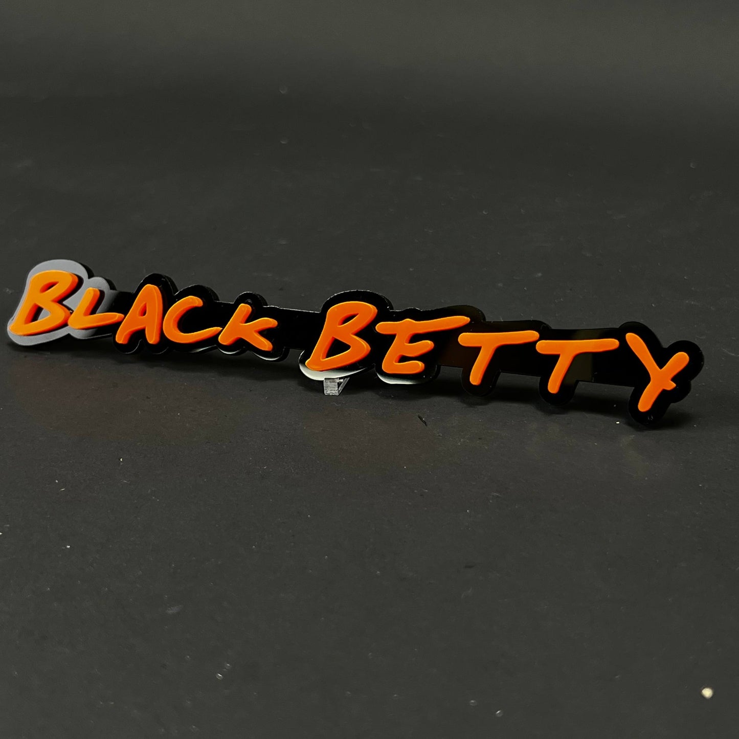 1PC Black Betty 3D Acrylic Badge - Car Truck Emblem Fender Sticker