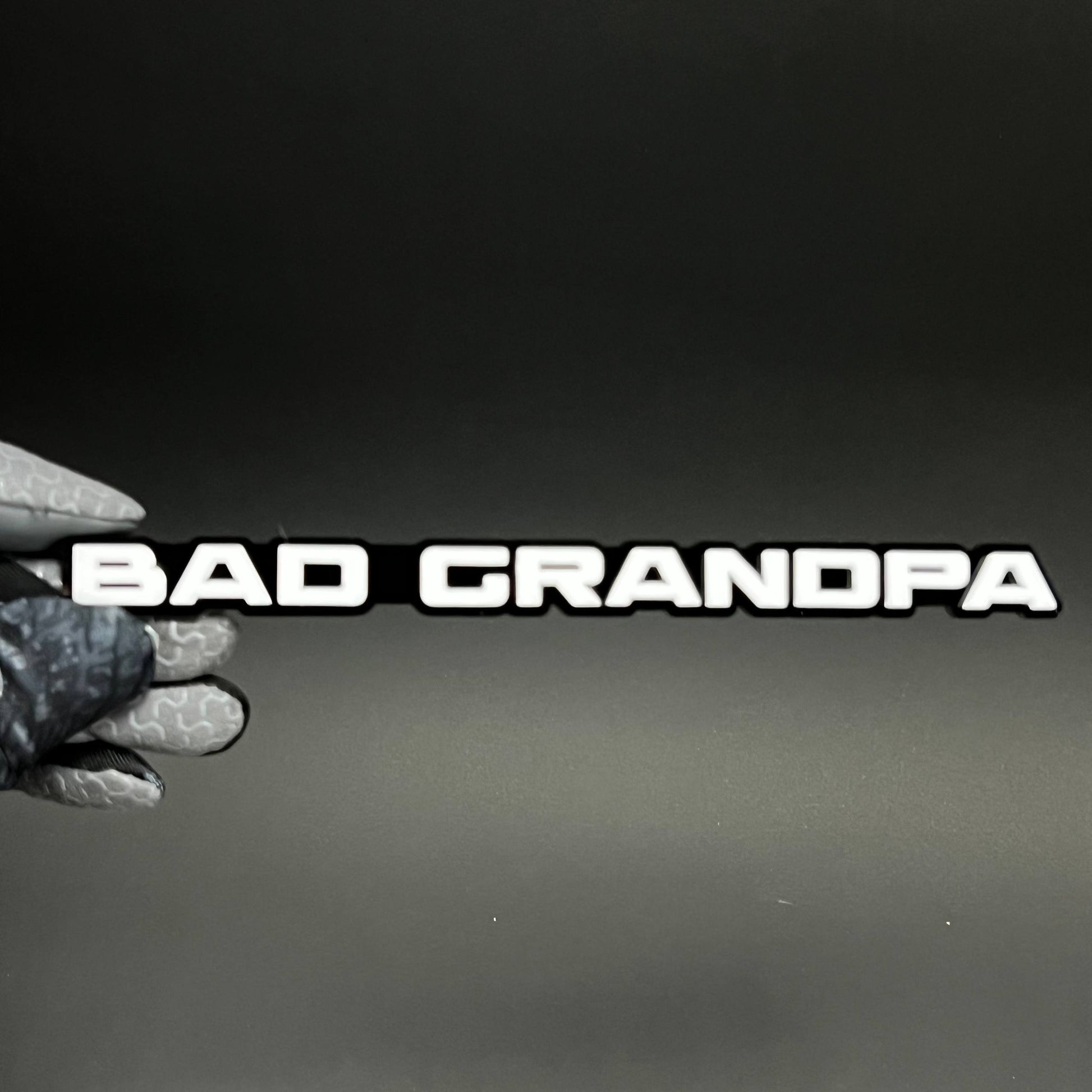 1PC BAD GRANDPA 3D Acrylic Badge - Car Truck Emblem Fender Sticker