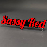 1PC Sassy Red 3D Acrylic Badge - Car Truck Emblem Fender Tailgate Trunk Sticker