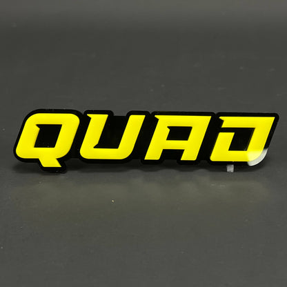 1PC QUAD 3D Acrylic Badge - Car Truck Emblem Fender Tailgate Trunk Sticker