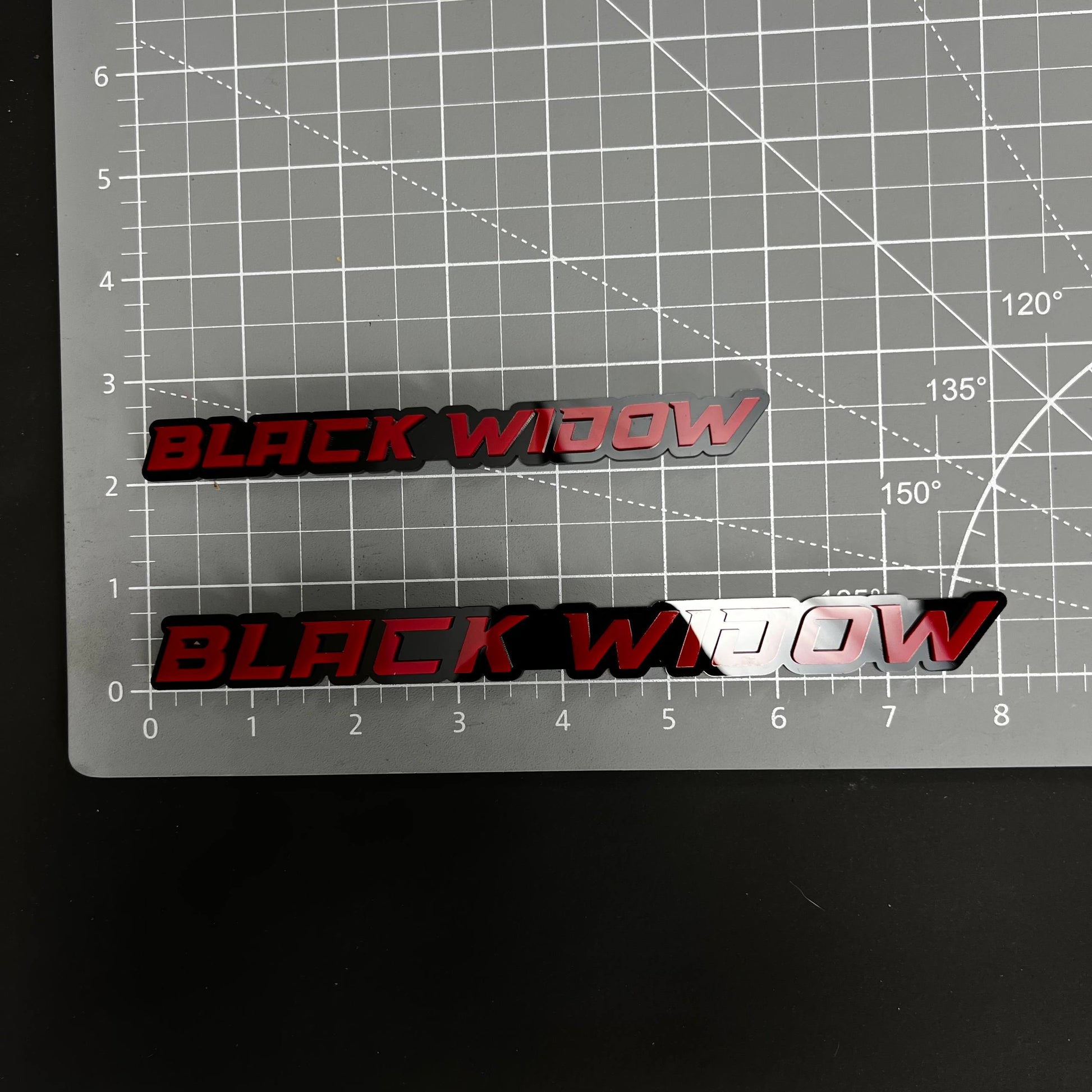 1PC BLACK WIDOW 3D Acrylic Badge - Car Truck Emblem Fender Sticker