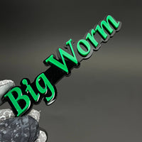 1PC Big Worm 3D Acrylic Badge - Car Truck Emblem Fender Tailgate Trunk Sticker