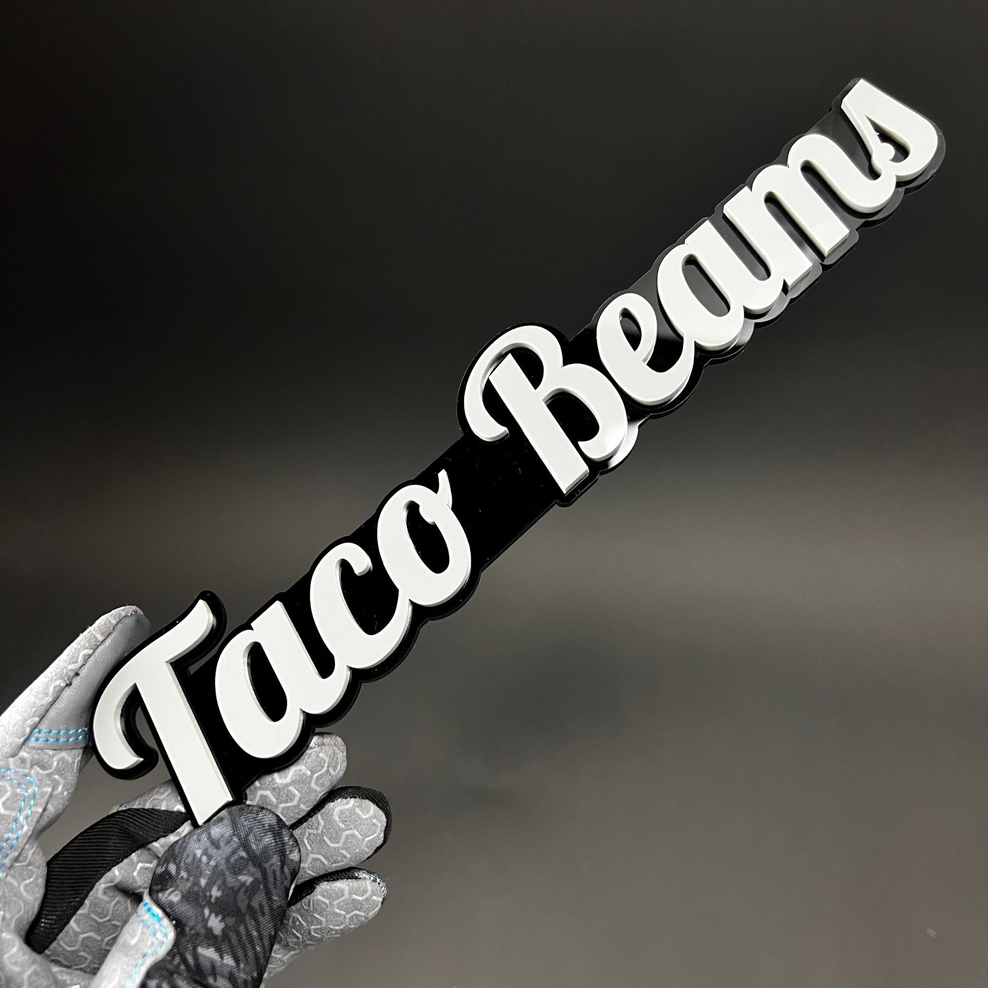 1PC Taco Beams 3D Acrylic Badge - Car Truck Emblem Fender Tailgate Trunk Sticker