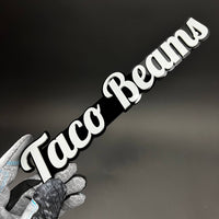 1PC Taco Beams 3D Acrylic Badge - Car Truck Emblem Fender Tailgate Trunk Sticker